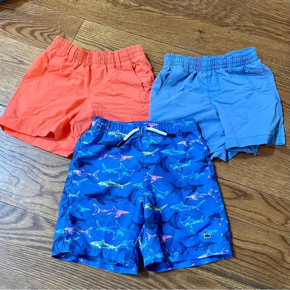 Bundle of 3 Boys Swim Trunks 4 - 5 & 5t Columbia Crown & Ivy